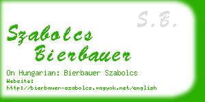 szabolcs bierbauer business card